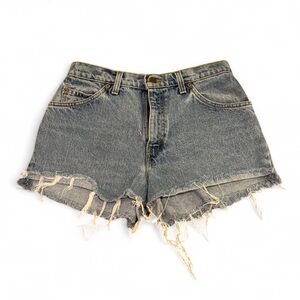 Levi's Blue Distressed Jean Shorts